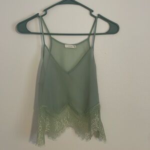 Seafoam lace top